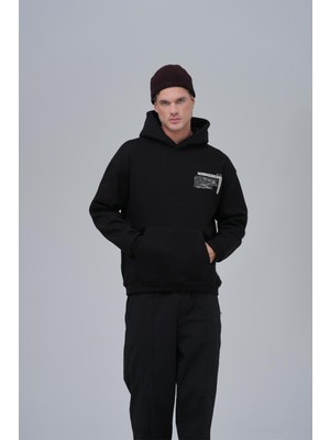 Saw Urbanity Sacred Geometry Oversize Sweatshirt Erkek Siyah