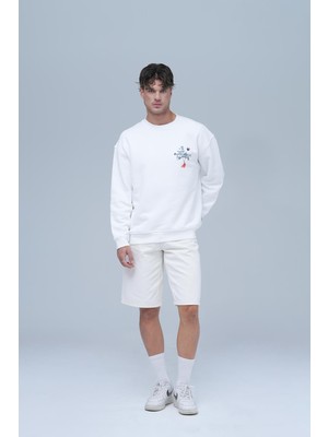 Saw Urbanity Evolving Oversize Sweatshirt Erkek Ekru