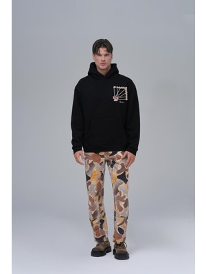 Saw Urbanity Heritage Threads Oversize Sweatshirt Erkek Siyah