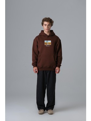 Saw Urbanity Vincent's Tears Oversize Sweatshirt Erkek Kahverengi