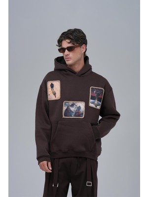 Saw Urbanity Layers Of Awakening Oversize Sweatshirt Erkek Kahverengi