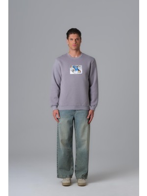 Saw Urbanity Van Gogh Atlas Sweatshirt Erkek Gri