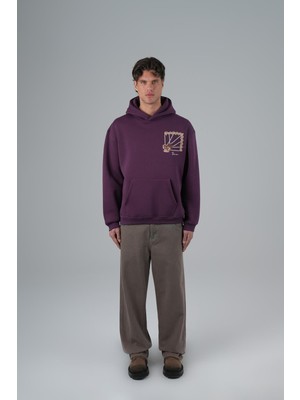 Saw Urbanity Heritage Threads Oversize Sweatshirt Erkek Mor