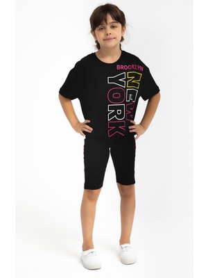 Rolypoly Kız Çocuk Siyah Tayt Takım