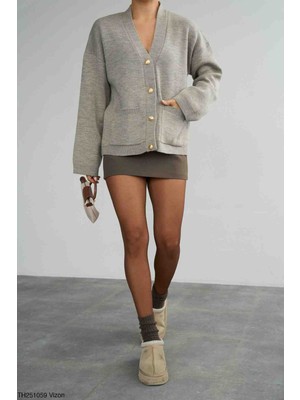 Saphyr Premıum Oversıze Bej Hırka