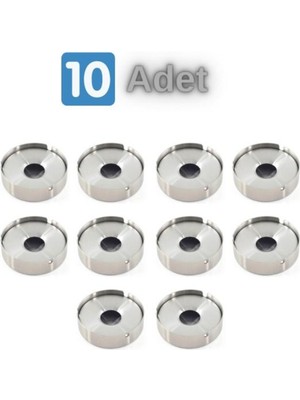 10'lu Yuvarlak Metal Kül Tabağı Seti, Şık ve Dayanıklı Tasarım