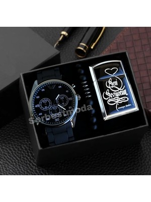 Erkek Kol Saati Kombini Sevgiliye Hediye Doğum Günü Sevgililer Günü Hediyesi Erkeğe Hediye