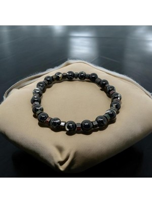 UltraMint Damarlı Onix Doğal Taş Bileklik, 8mm Küre Kesim, Şık ve Enerji Dolu