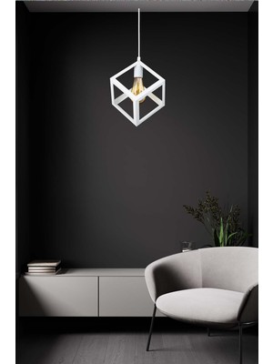 Rustik Retro Geometrik Sarkıt Metal Küp Avize, Şık ve Modern Dekorasyon Için