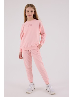 U.s. Polo Assn Kız Çocuk Pembe Eşofman Takımı
