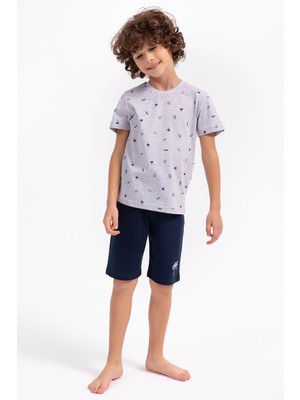 Rolypoly Erkek Çocuk Gri Bermuda Takım