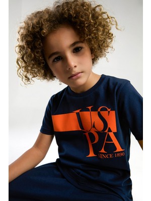 U.s. Polo Assn. US2016 Lacivert Pamuklu Erkek Çocuk Kısa Kollu Pijama Takımı