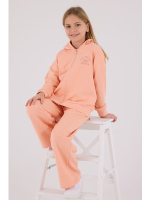 Rolypoly Kız Çocuk Turuncu Eşofman Takımı RP3698-C-V1