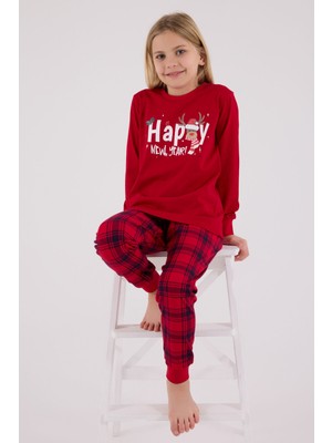 Rolypoly Kız Çocuk Kırmızı Pijama Takımı