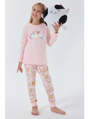 Rolypoly Kız Çocuk Pembe Pijama Takımı
