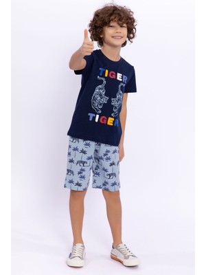 Rolypoly Erkek Çocuk Lacivert Bermuda Takım