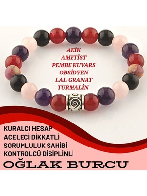 UltraMint Oğlak Burcu Bilekliği, Doğaltaş ve El Emeği, Başarı ve Huzur Simgesi