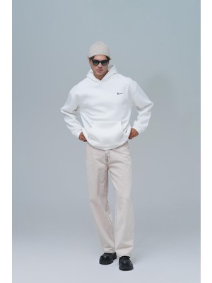 Saw Urbanity Echoes Of Roots Oversize Sweatshirt Erkek Ekru