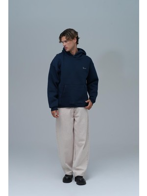 Saw Urbanity Echoes Of Roots Oversize Sweatshirt Erkek Indigo
