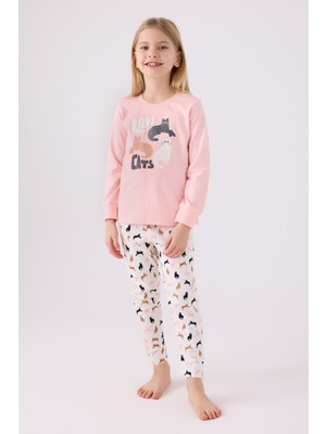 Arnetta Kız Çocuk Pembe Pijama Takımı