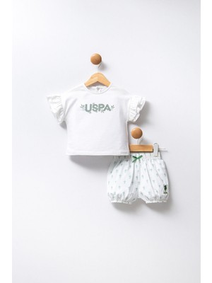 U.S. Polo Assn. Kız Bebek Beyaz Bebek Takım