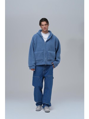 Saw Urbanity Everyday Icon Oversize Welsoft Sweatshirt Erkek Mavi