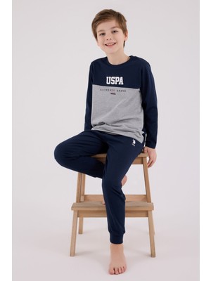 U.S. Polo Assn. Erkek Çocuk Uzun Kol Pijama Takım Lacivert