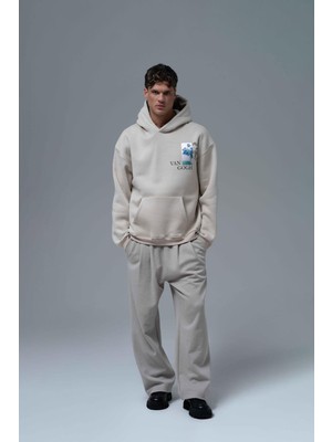 Saw Urbanity Van Gogh Irises Oversize Sweatshirt Erkek Stone