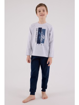 U.s. Polo Assn  Uzun Kol Pijama Takım US2206-4 Karmelanj