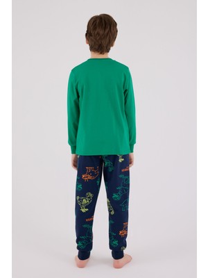 Rolypoly Erkek Çocuk Yeşil Pijama Takımı