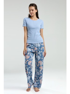 Arnetta Kadın Mavi Pijama Takımı