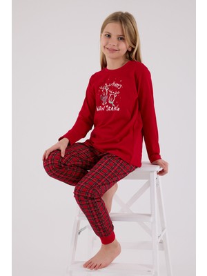Arnetta Kız Çocuk Kırmızı Pijama Takımı