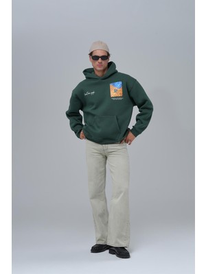 Saw Urbanity Starry Flow Oversize Sweatshirt Erkek Yeşil