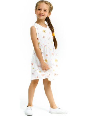 Rolypoly Kız Çocuk Krem Elbise