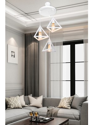 Şık Beyaz Sarkıt Avize, Yatak Odası, Salon, Mutfak ve Koridor Için Ideal