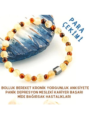 UltraMint Doğal Taş Bileklik, Şans ve Enerji Dostu, 4/6 Mm, Zarif Takı