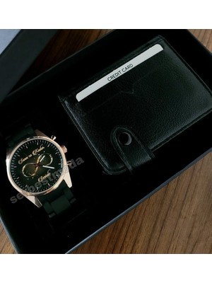 Erkek Kol Saati ve Kartlık Hediye Seti Sevgiliye Hediye Doğum Günü Yıl Dönümü Sevgililer Günü Babalar Günü Hediyesi Erkeğe Kişiye Özel Hediye