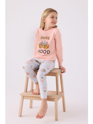 Rolypoly Kız Çocuk Turuncu Pijama Takımı