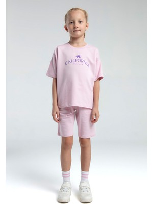 Rolypoly Kız Çocuk Pembe Bermuda Takım
