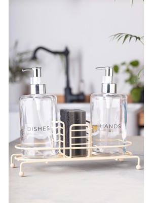 FH finehome Nova Standlı 2'li Sıvı Sabunluk Cappucino