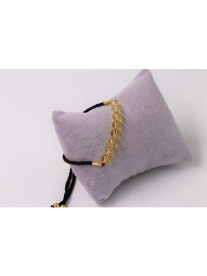 UltraMint 6mm Sitrin Taşı Doğal Bileklik Ipli Ayarlanabilir