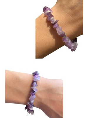UltraMint Doğal Ametist Taşı Kırıktaş Bileklik, Şıklık ve Enerjiyi Bir Arada
