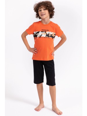 Rolypoly Erkek Çocuk Turuncu Kapri Takım