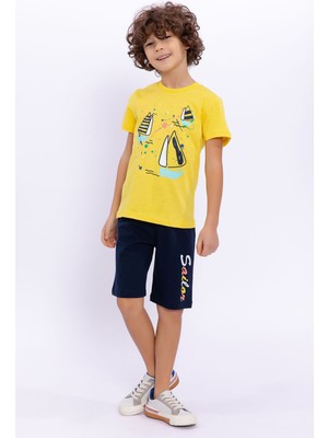 Rolypoly Erkek Çocuk Sarı Bermuda Takım