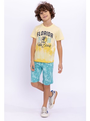 Rolypoly Erkek Çocuk Sarı Bermuda Takım