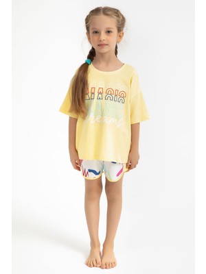 Rolypoly Kız Çocuk Sarı Şort Takım