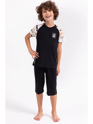 Rolypoly Erkek Çocuk Siyah Bermuda Takım