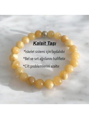 UltraMint Doğal Kalsit Bileklik, Güç ve Sağlık Için Şık Takı