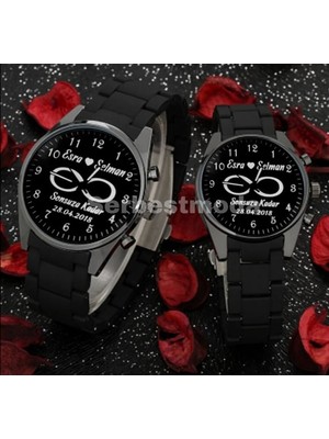 Kişiye Özel Isim Baskılı Sevgili Saatleri Sevgiliye Hediye Erkek Bayan Kol Saati Bayana Doğum Günü Hediyesi Sevgili Kombini