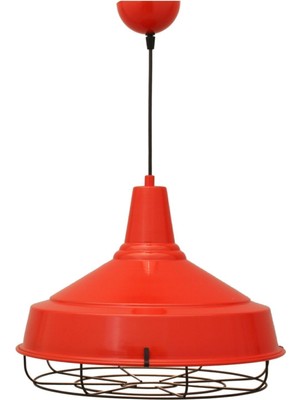 Kırmızı Spor Telli Sarkıt Avize, Modern ve Şık Tasarım, Ev ve Mekan Aydınlatması